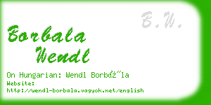 borbala wendl business card